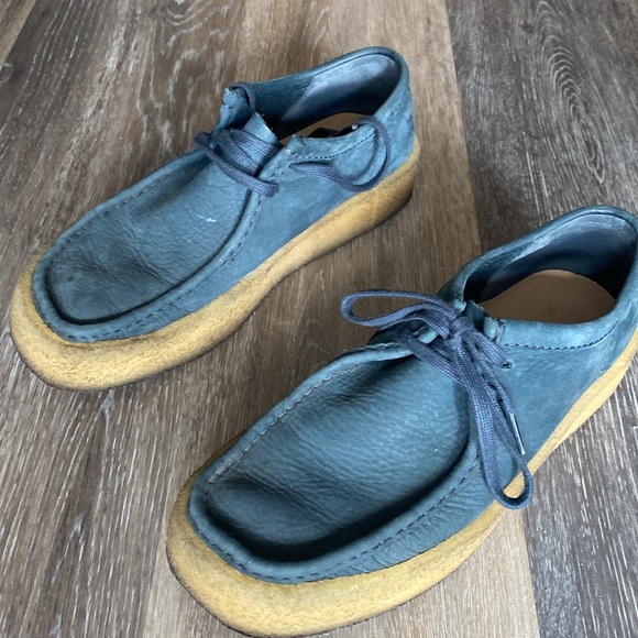 Men’s size 9 Clark’s original wallabee chukka in Teal - Picture 3 of 17